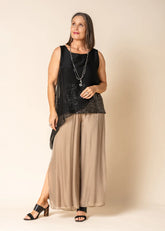 Gia Silk Pants – Chocolate